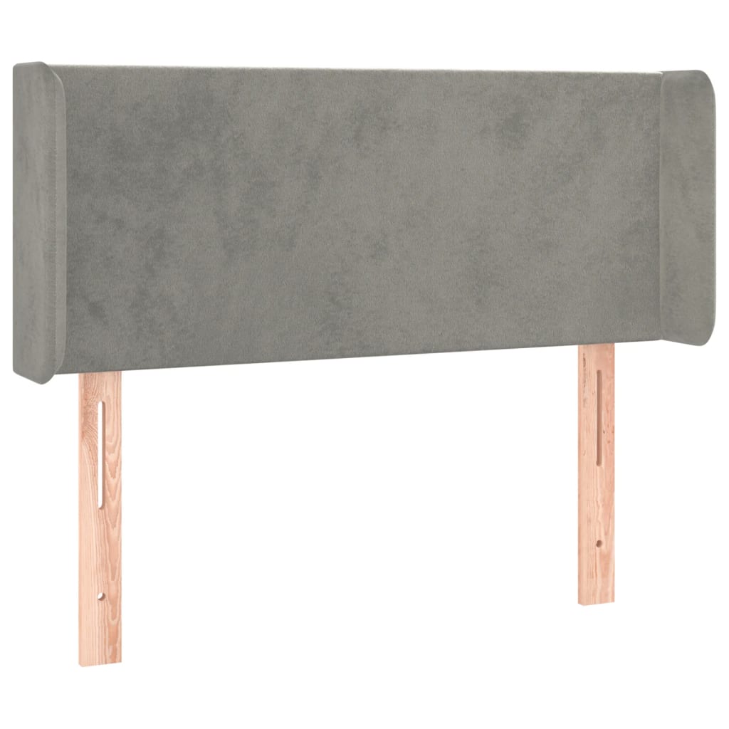 Hoofdbord Led 83X16X78/88 Cm Fluweel Lichtgrijs