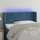 Hoofdbord Led Fluweel Blauw 93 x 16 x 78/88 cm Donkerblauw