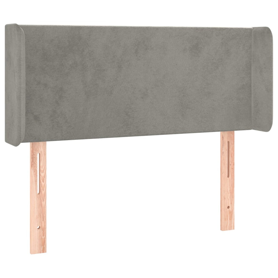 Hoofdbord LED 103x16x78/88 cm fluweel lichtgrijs 103 x 16 x 78/88 cm Lichtgrijs