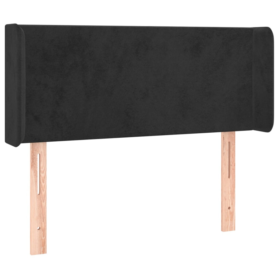 Hoofdbord LED 103x16x78/88 cm fluweel zwart 103 x 16 x 78/88 cm Zwart