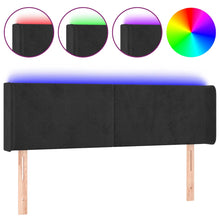Hoofdbord Led 147X16X78/88 Cm Fluweel Zwart