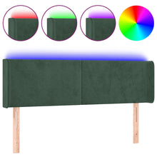 Hoofdbord Led Fluweel 1 147 x 16 x 78/88 cm Donkergroen