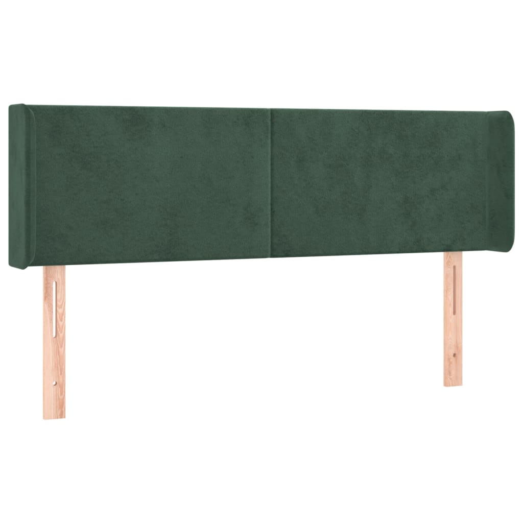 Hoofdbord Led Fluweel 1 147 x 16 x 78/88 cm Donkergroen