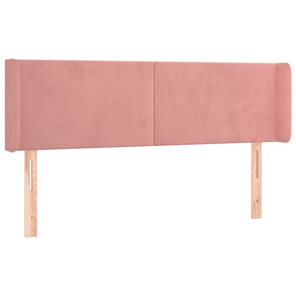 Hoofdbord Led Fluweel 147 x 16 x 78/88 cm Roze