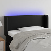 Hoofdbord 83x16x78/88 cm kunstleer zwart met LED