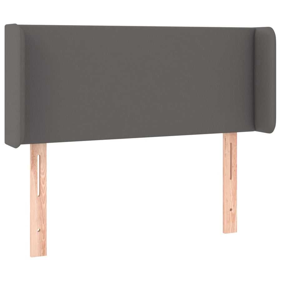Hoofdbord LED 93x16x78/88 cm kunstleer grijs 93 x 16 x 78/88 cm Grijs