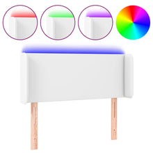 Hoofdbord LED 103x16x78/88 cm kunstleer wit 103 x 16 x 78/88 cm Wit