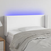 Hoofdbord 103x16x78/88 cm kunstleer wit LED