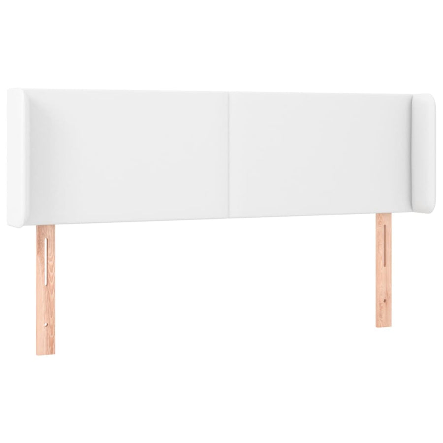Hoofdbord LED 147x16x78/88 cm kunstleer wit 147 x 16 x 78/88 cm Wit