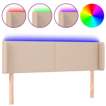 Hoofdbord LED 147x16x78/88 cm kunstleer cappuccinokleurig 147 x 16 x 78/88 cm Cappuccino