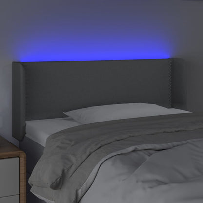Hoofdbord Led Stof Lichtgrijs 93 x 16 x 78/88 cm