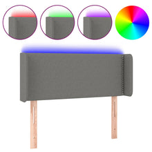 Hoofdbord Led Stof Donkergrijs 93 x 16 x 78/88 cm