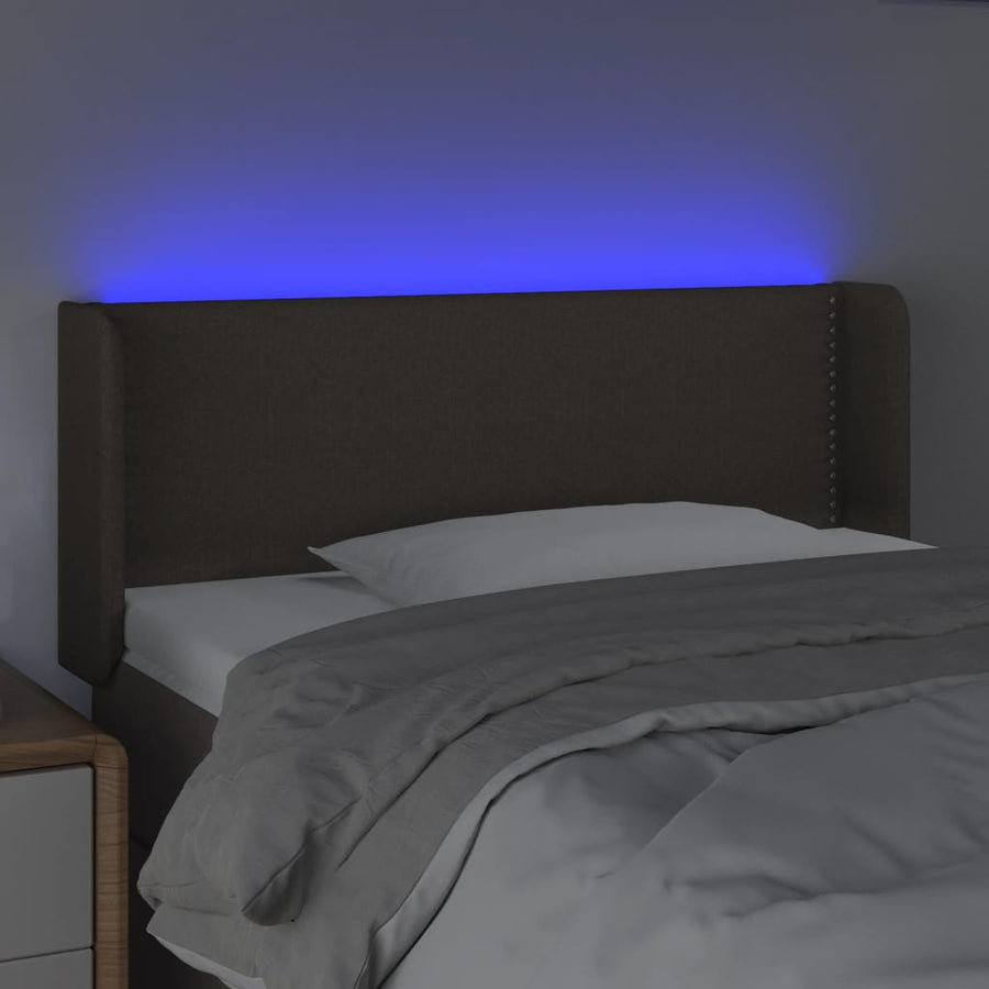 Hoofdbord Led Stof Taupe 93 x 16 x 78/88 cm