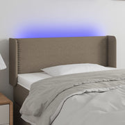 Hoofdbord 93x16x78/88 cm stof taupe LED