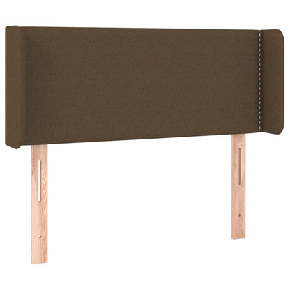 Hoofdbord LED 103x16x78/88 cm stof donkerbruin 103 x 16 x 78/88 cm