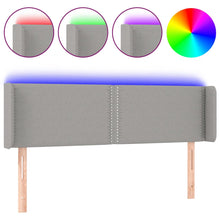 Hoofdbord Led Stof Lichtgrijs 147 x 16 x 78/88 cm