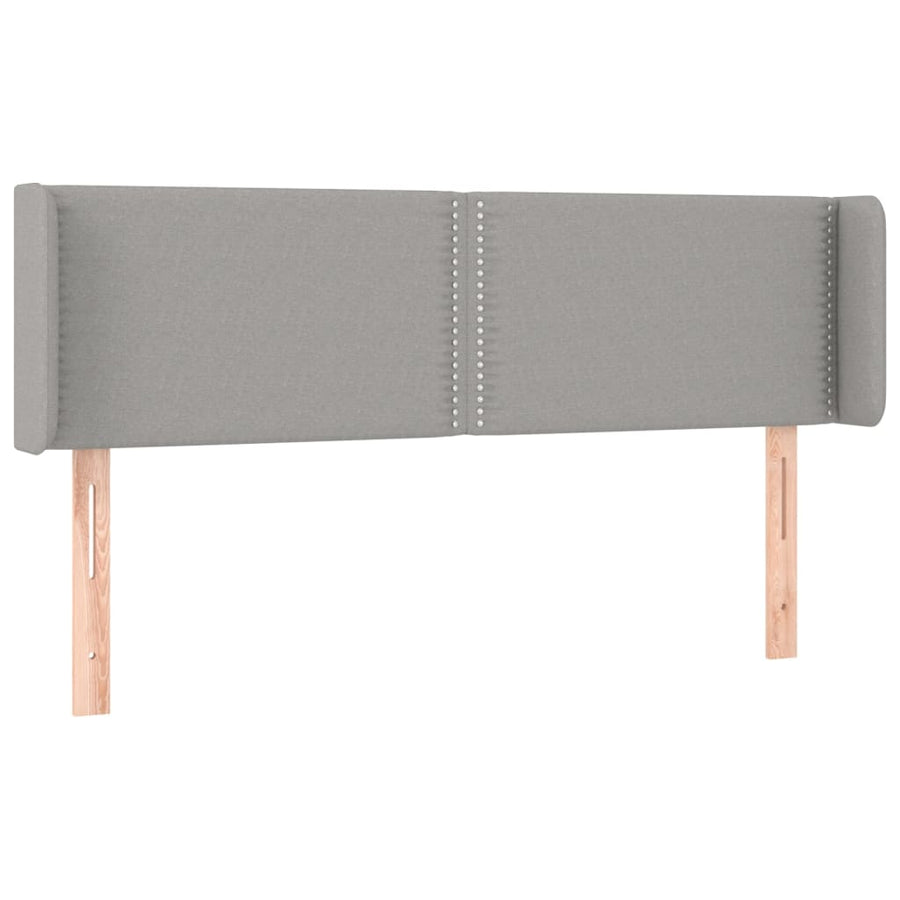 Hoofdbord Led Stof Lichtgrijs 147 x 16 x 78/88 cm