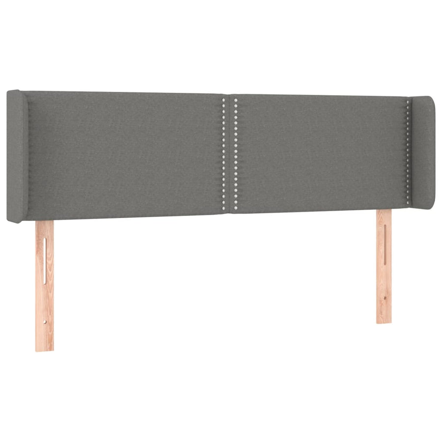 Hoofdbord Led Stof Donkergrijs 147 x 16 x 78/88 cm