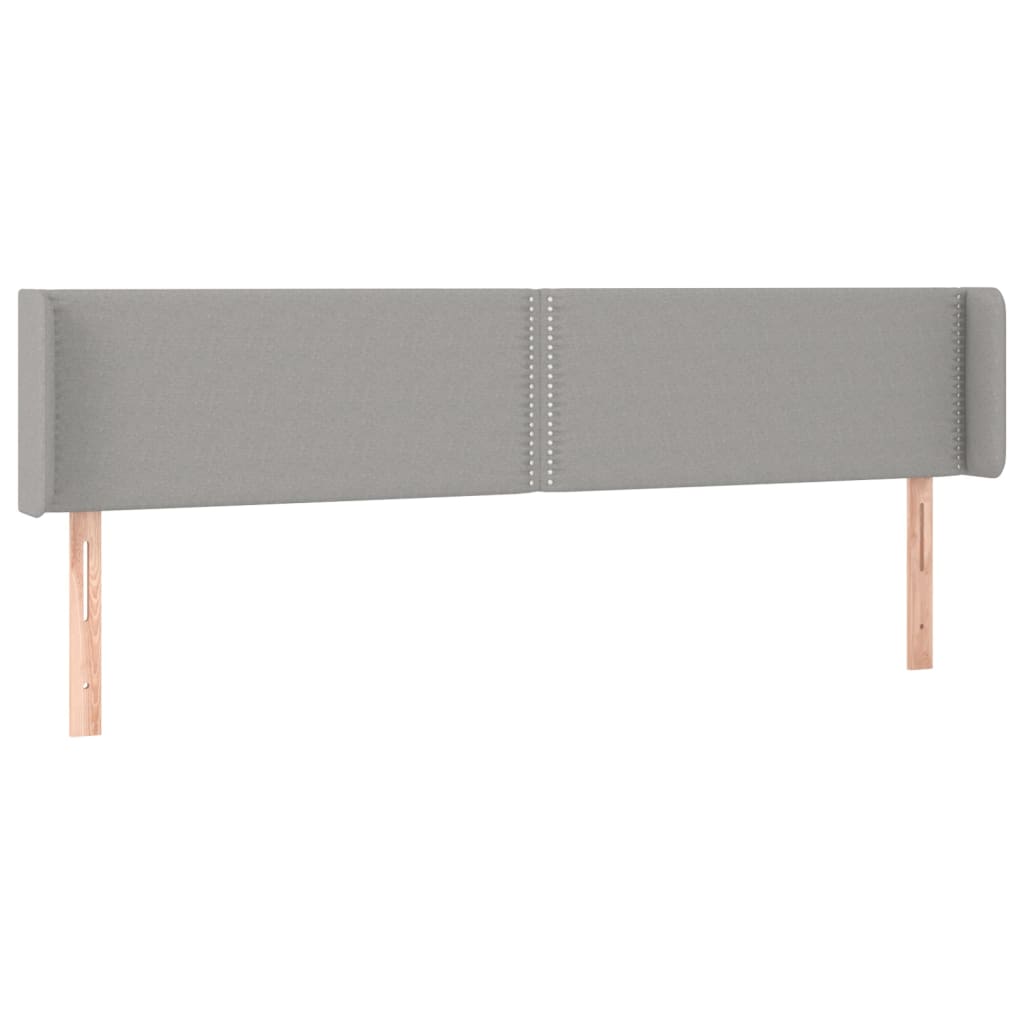 Hoofdbord Led Stof Lichtgrijs 183 x 16 x 78/88 cm