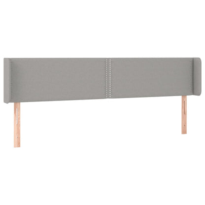 Hoofdbord Led Stof Lichtgrijs 183 x 16 x 78/88 cm