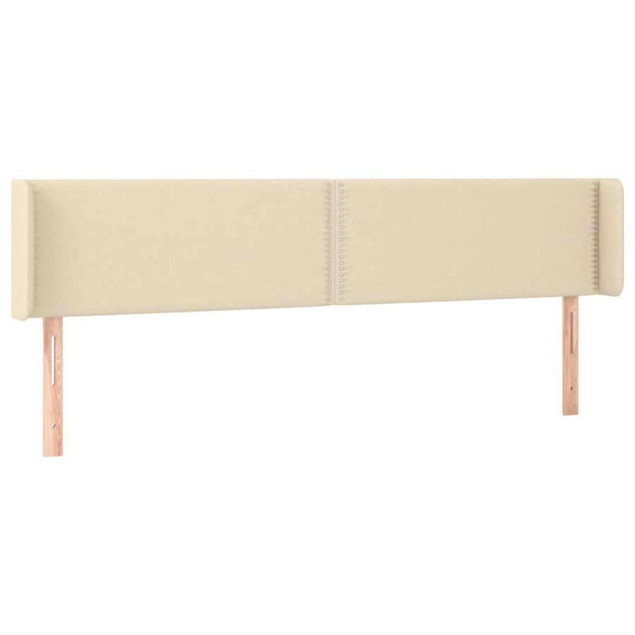 Hoofdbord Led Stof Kleurig Crème 183 x 16 x 78/88 cm