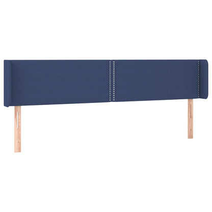 Hoofdbord Led Stof Blauw 183 x 16 x 78/88 cm