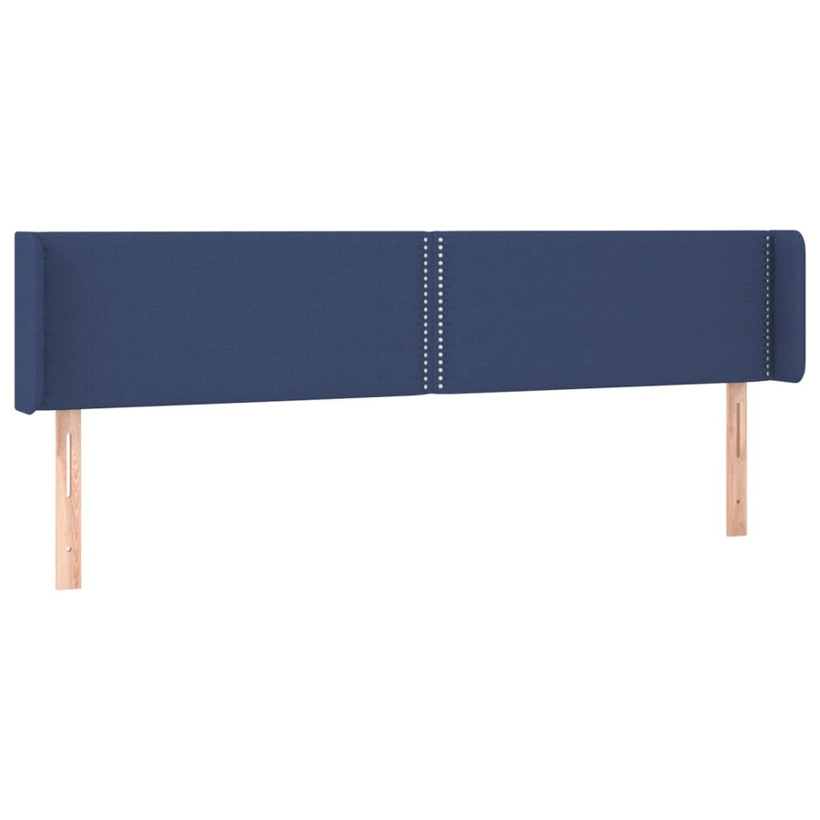 Hoofdbord Led Stof Blauw 183 x 16 x 78/88 cm