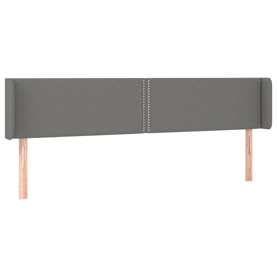 Hoofdbord Led Stof Donkergrijs 203 x 16 x 78/88 cm