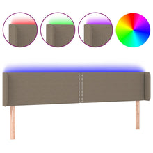 Hoofdbord Led Stof Taupe 203 x 16 x 78/88 cm