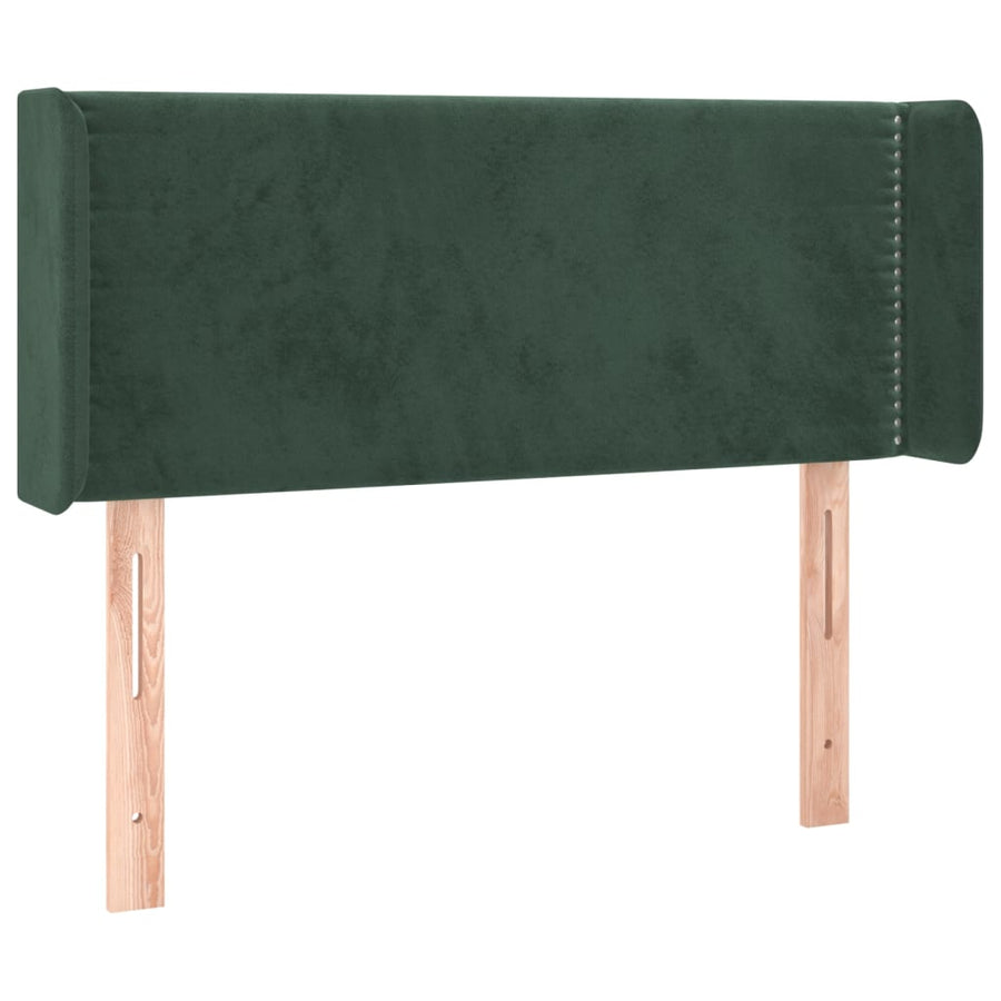Hoofdbord Led Fluweel 1 83 x 16 x 78/88 cm Donkergroen