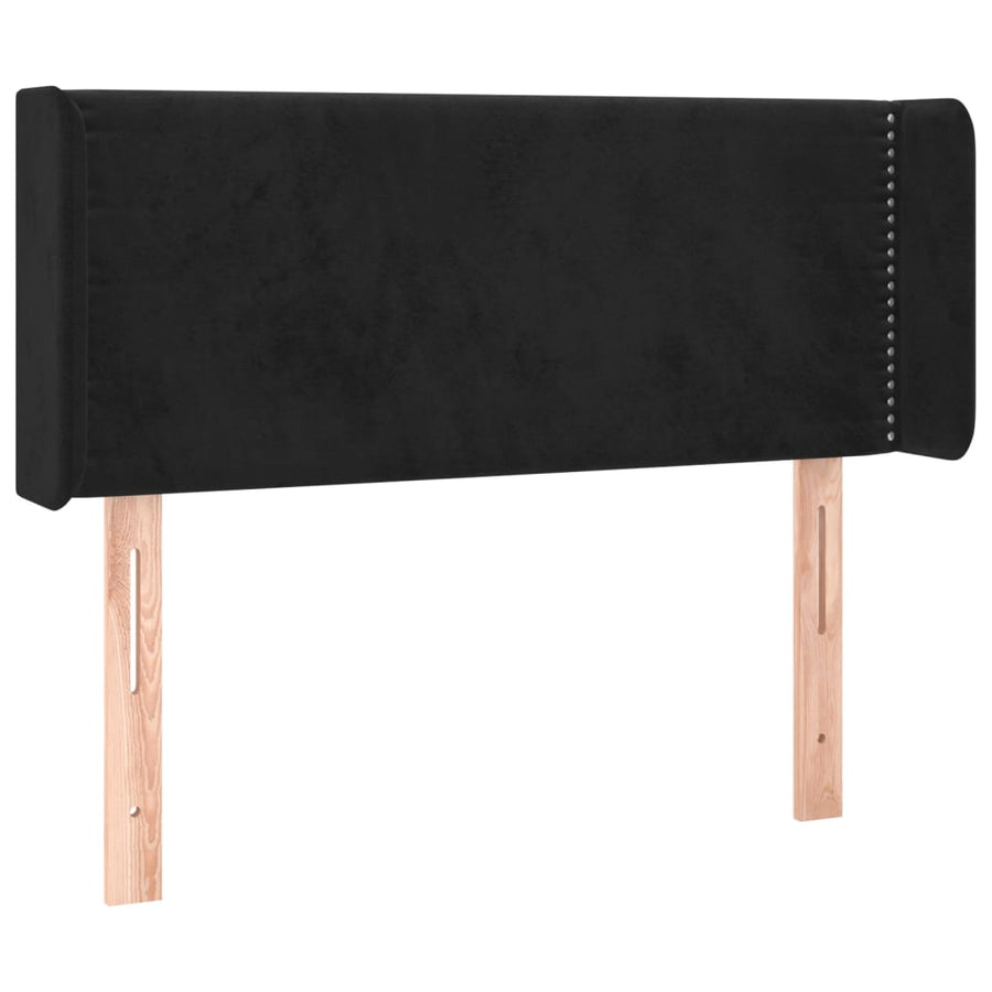 Hoofdbord LED 103x16x78/88 cm fluweel zwart 103 x 16 x 78/88 cm Zwart