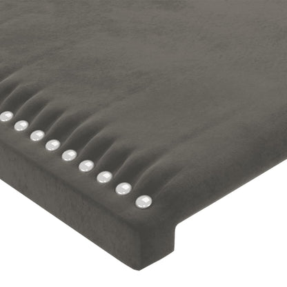 Hoofdbord LED 163x16x78/88 cm fluweel donkergrijs 163 x 16 x 78/88 cm Donkergrijs