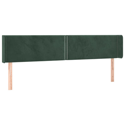 Hoofdbord Led Fluweel 1 203 x 16 x 78/88 cm Donkergroen