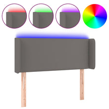 Hoofdbord LED 83x16x78/88 cm kunstleer grijs 83 x 16 x 78/88 cm Grijs