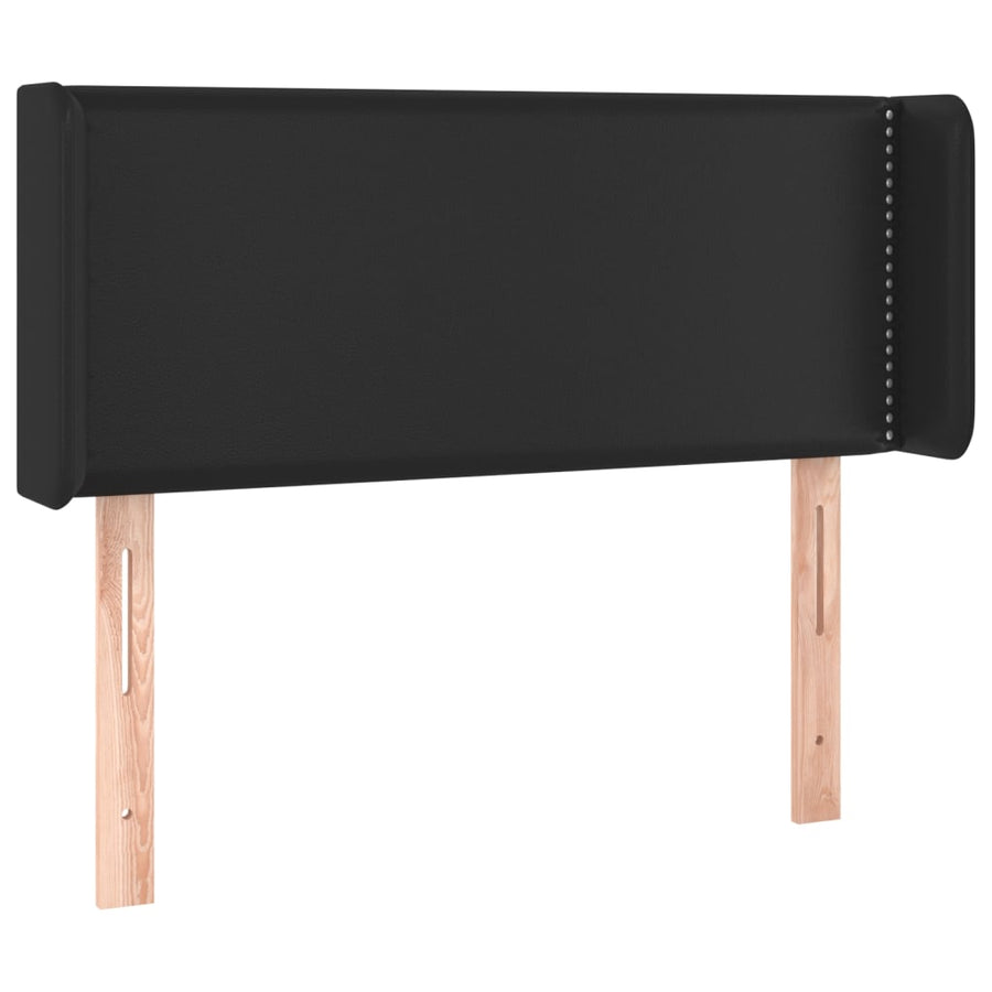 Hoofdbord LED 93x16x78/88 cm kunstleer zwart 93 x 16 x 78/88 cm Zwart