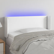 Hoofdbord 103x16x78/88 cm kunstleer wit LED