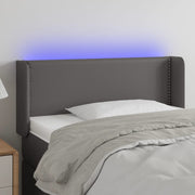Hoofdbord 103x16x78/88 cm kunstleer grijs LED