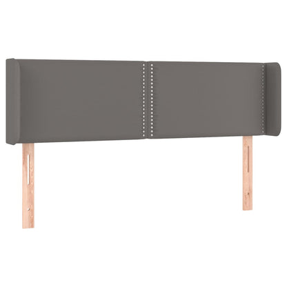 Hoofdbord LED 147x16x78/88 cm kunstleer grijs 147 x 16 x 78/88 cm Grijs