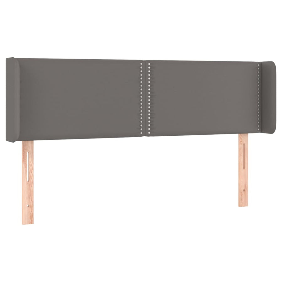 Hoofdbord LED 147x16x78/88 cm kunstleer grijs 147 x 16 x 78/88 cm Grijs