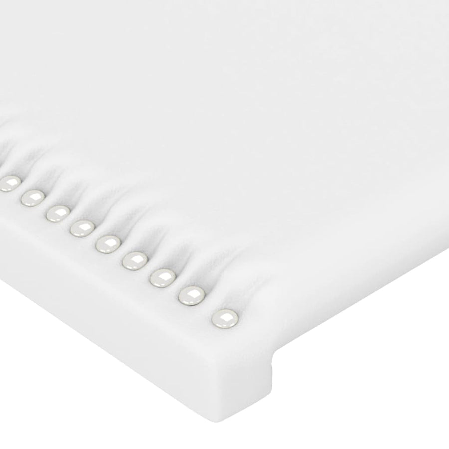 Hoofdbord LED 203x16x78/88 cm kunstleer wit 203 x 16 x 78/88 cm Wit