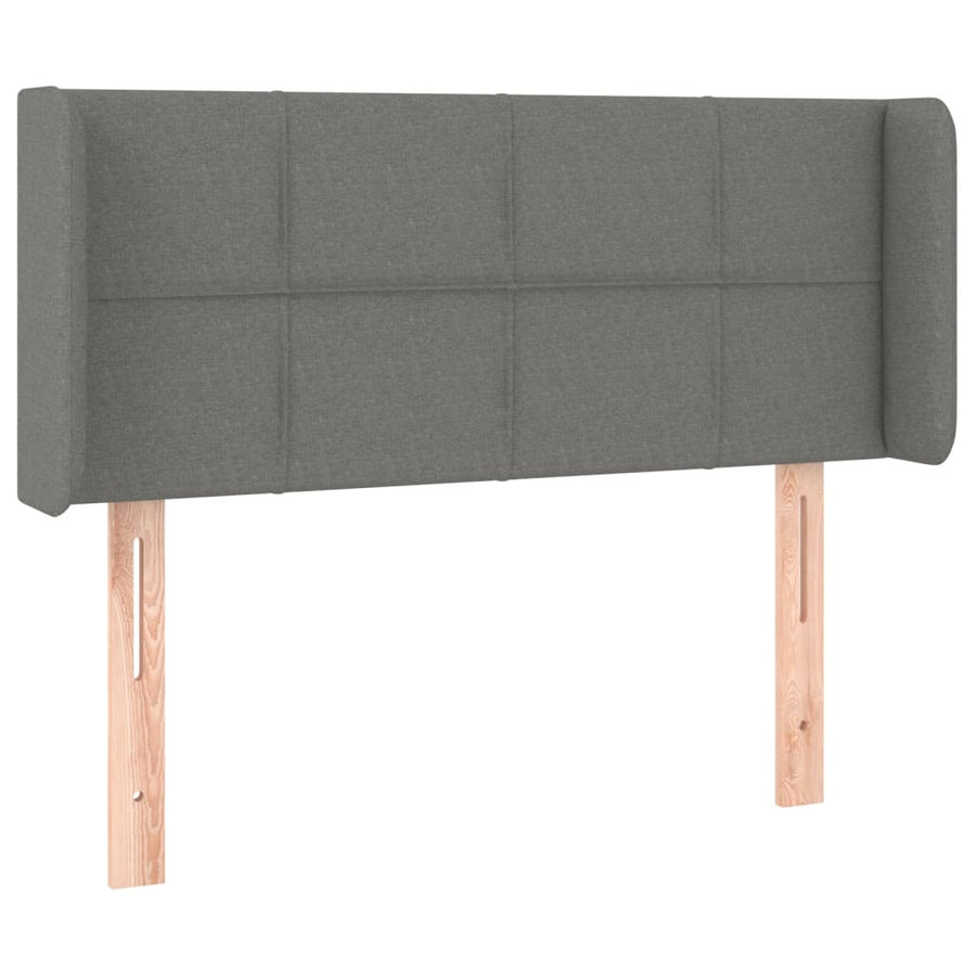 Hoofdbord LED 93x16x78/88 cm stof donkergrijs 93 x 16 x 78/88 cm Donkergrijs