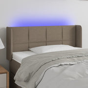 Hoofdbord 93x16x78/88 cm stof taupe LED