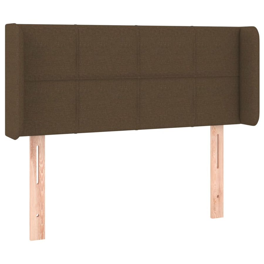 Hoofdbord LED 103x16x78/88 cm stof donkerbruin 103 x 16 x 78/88 cm Donkerbruin