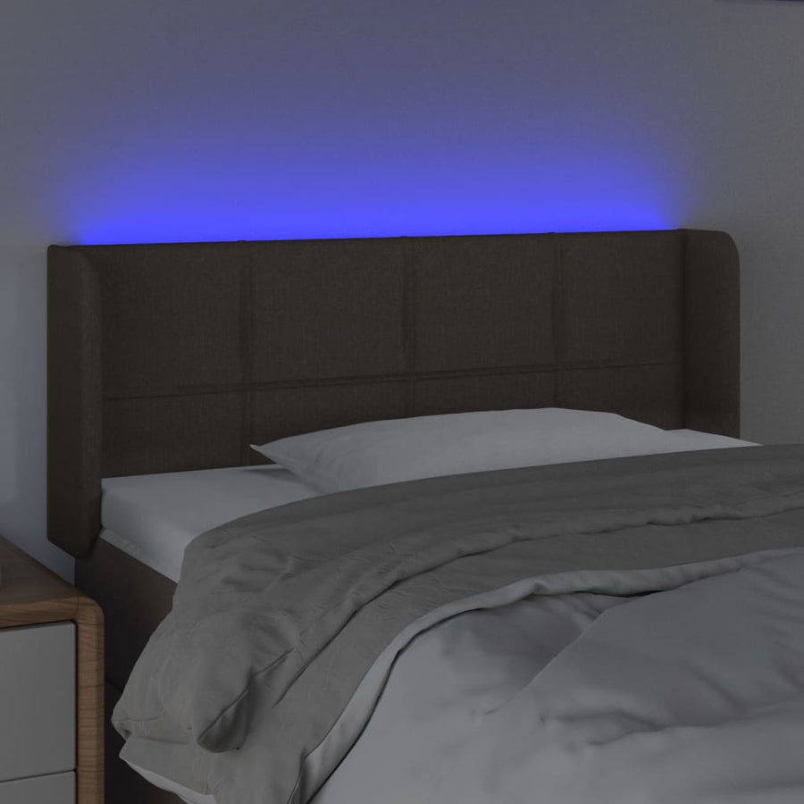 Hoofdbord Led Stof 103 x 16 x 78/88 cm Taupe