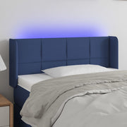 Hoofdbord LED 103x16x78/88 cm stof blauw