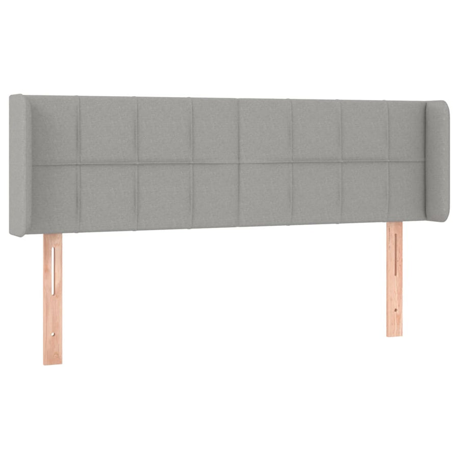 Hoofdbord LED 147x16x78/88 cm stof lichtgrijs 147 x 16 x 78/88 cm Lichtgrijs