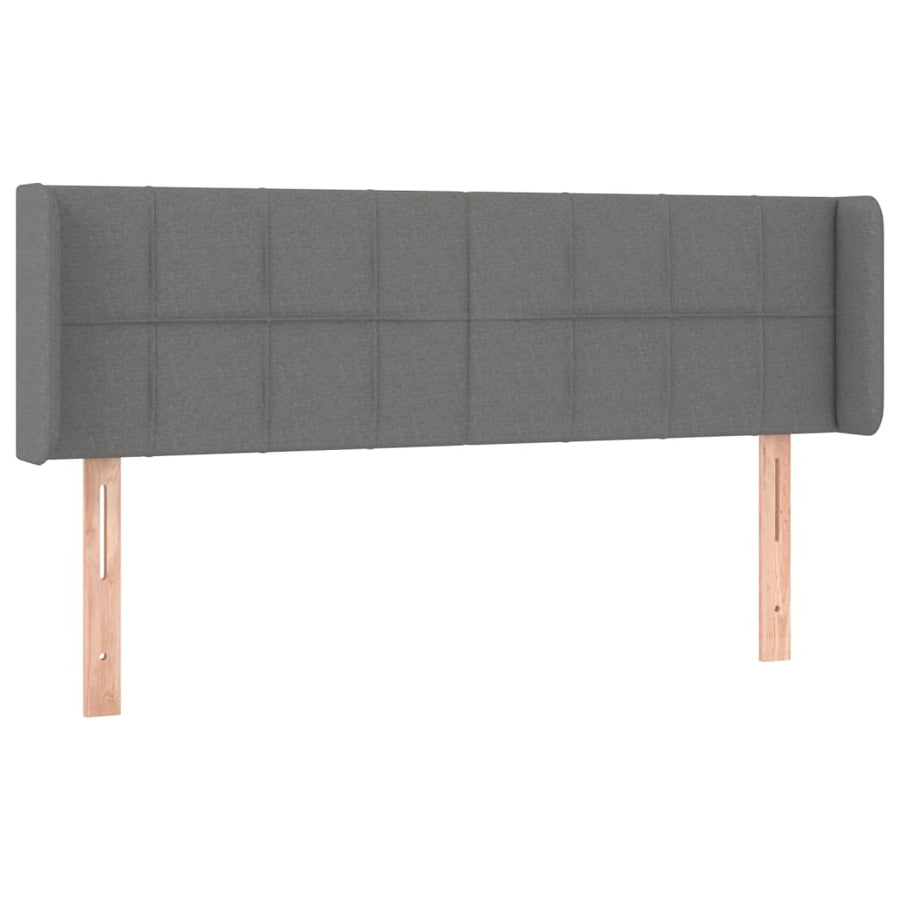 Hoofdbord LED 147x16x78/88 cm stof donkergrijs 147 x 16 x 78/88 cm Donkergrijs