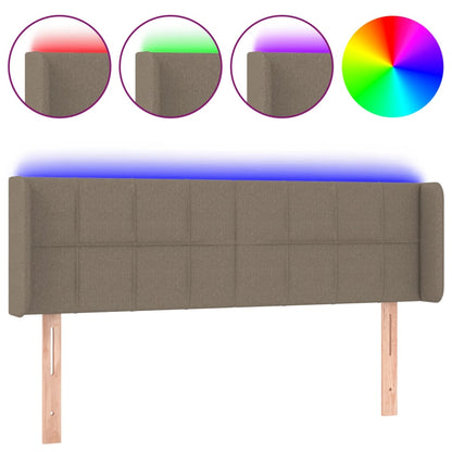 Hoofdbord Led Stof 147 x 16 x 78/88 cm Taupe