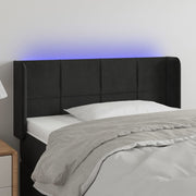 Hoofdbord 93x16x78/88 cm fluweel zwart LED
