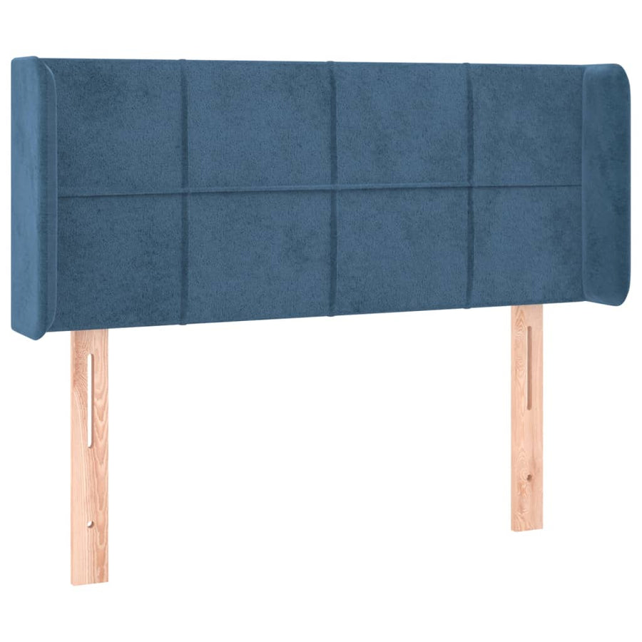Hoofdbord Led Fluweel 103 x 16 x 78/88 cm Donkerblauw
